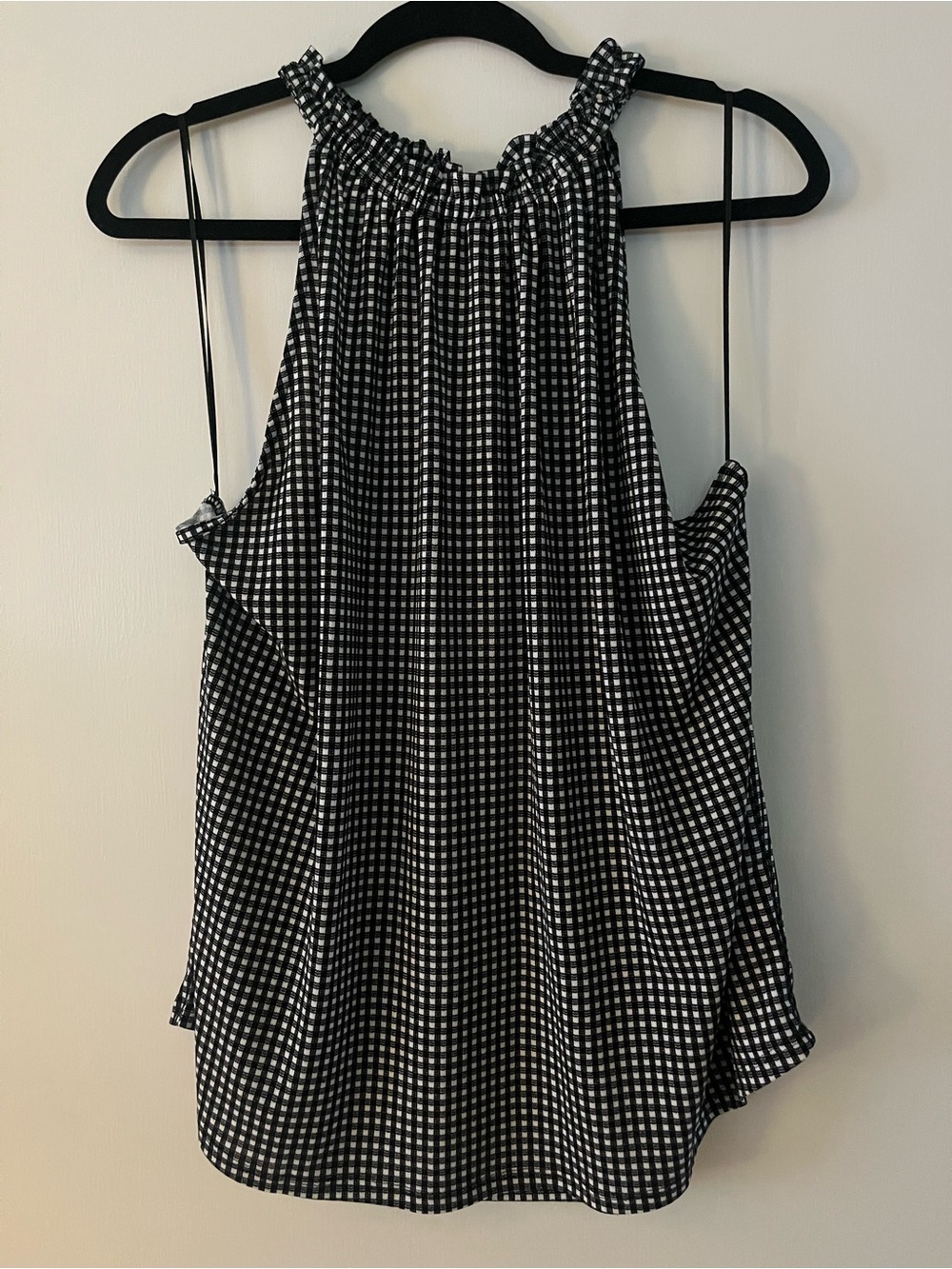 Black and White Gingham Women's Top